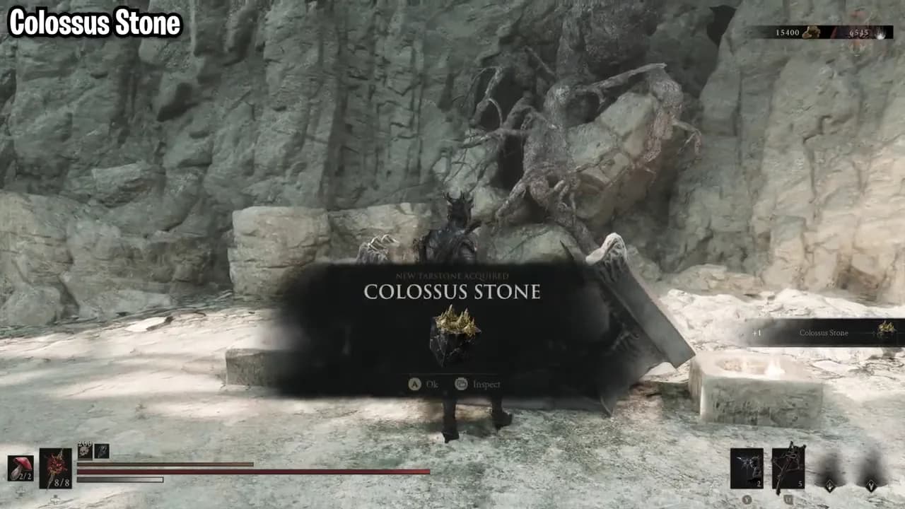 A boss-earned Tarstone dropping after a gate fight