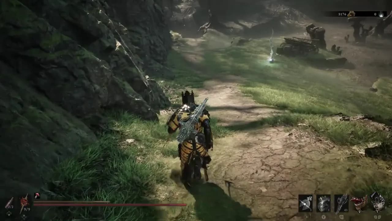 The Axe and Dagger drawn in the overworld