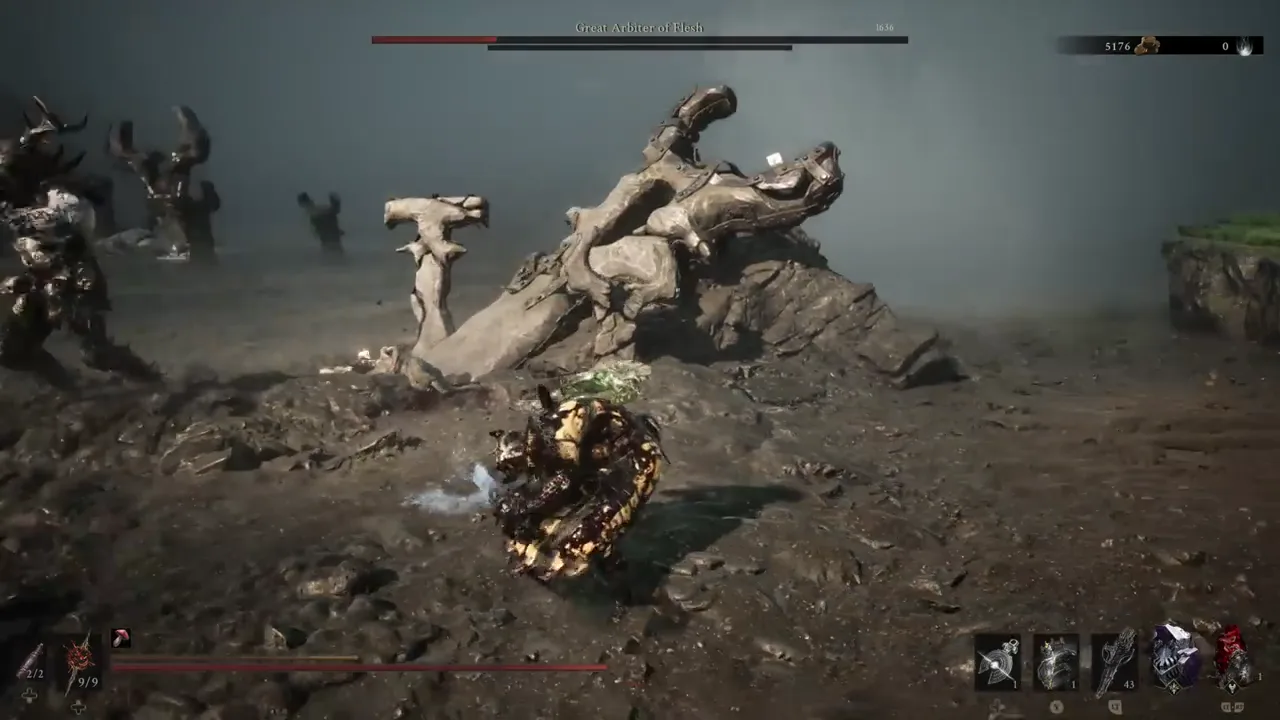 Fighting the Blood-Cursed Lithopod for the citadel key